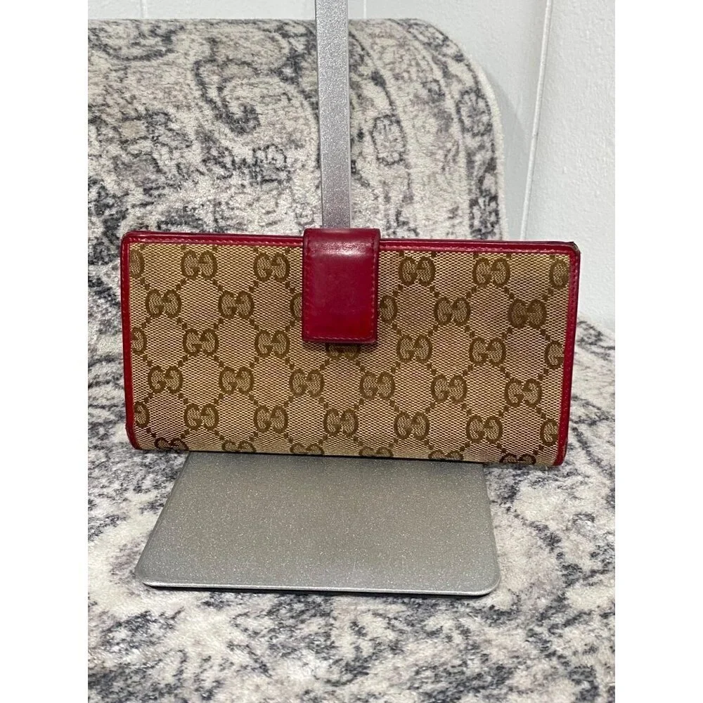 Gucci GG Monogram Lovely Heart Continental Bifold Wallet with Chain Strap - Picture 5 of 11